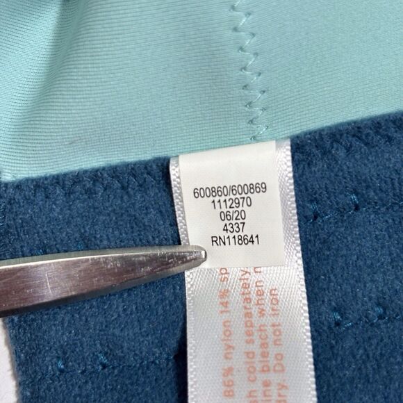 Cacique 46DD Invisible Back Smoother Bra Lace Lightly Lined Balconette Teal NWT - Picture 12 of 12